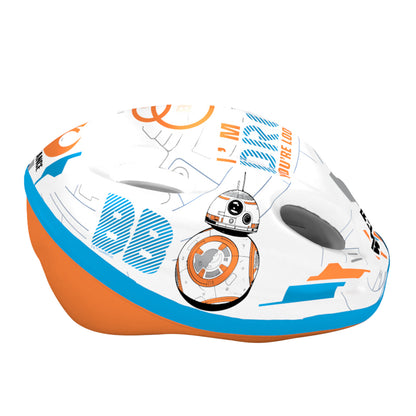 Casque vélo enfant Disney v2 starwars blanc-bleu-orange avec molette réglage