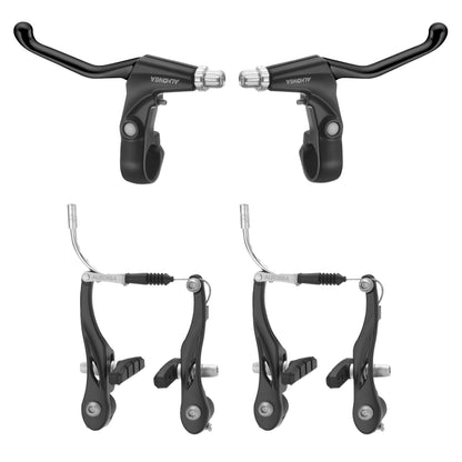 Frein v/brake PCP alu noir (étriers et leviers avant + arrière) (kit)