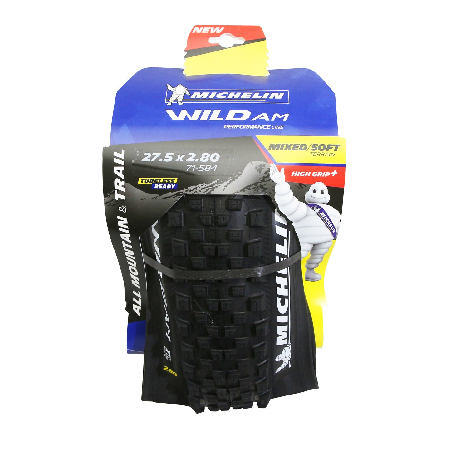 MTB Tire 27.5 X 2.80 Michelin Wild AM Performance Tubeless Ready TS (71-584) (650B) E-Bike Compatible