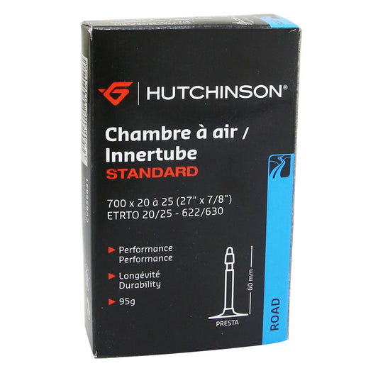 Chambre à air vélo 700 x 20-25 Hutchinson valve presta 60mm 95g