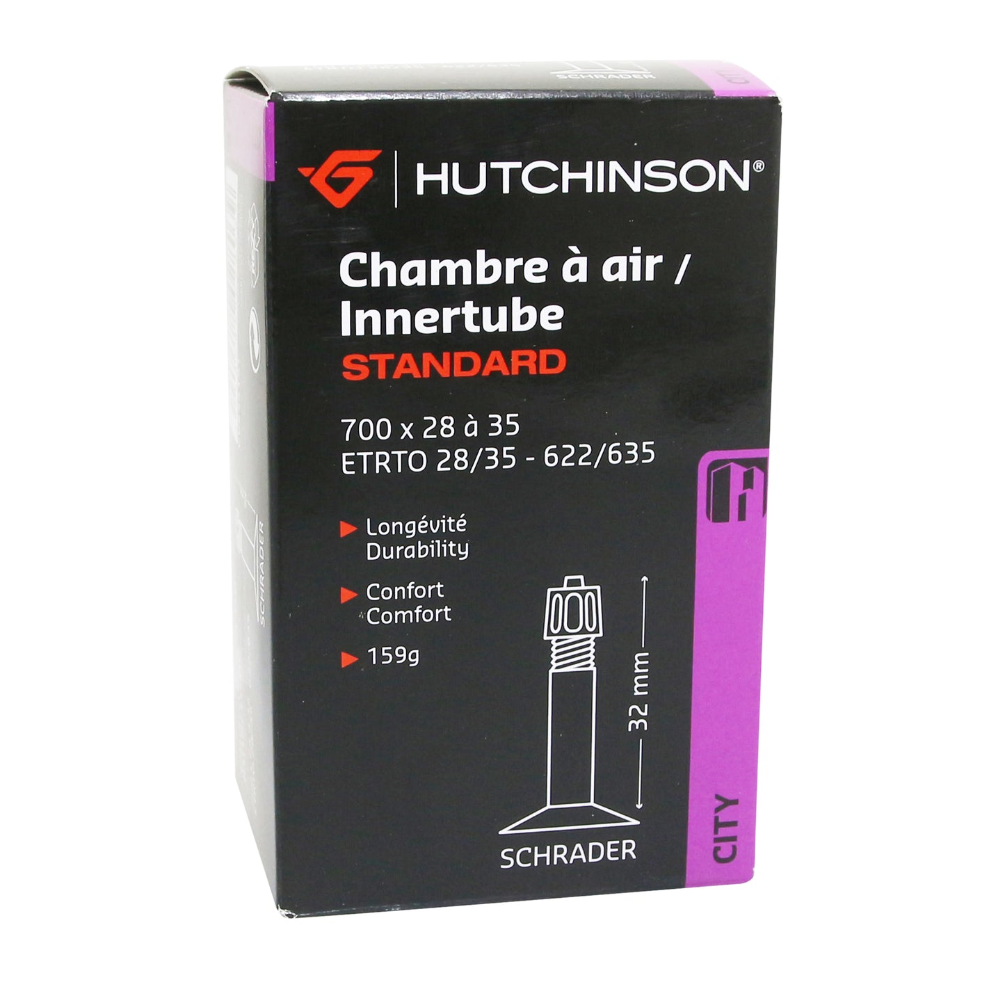 Bike inner tube 700 x 28-35 Hutchinson standard 32mm valve 159g