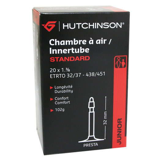 Chambre à air vélo 20 x 1 3-8 Hutchinson valve presta 32mm 102g