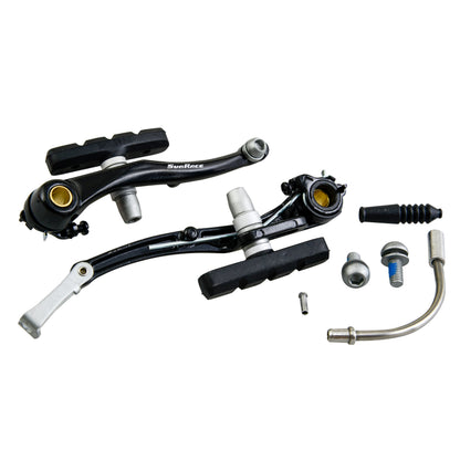 Sunrace black 110mm 90° elbow aluminum VTT/city V-brake caliper front