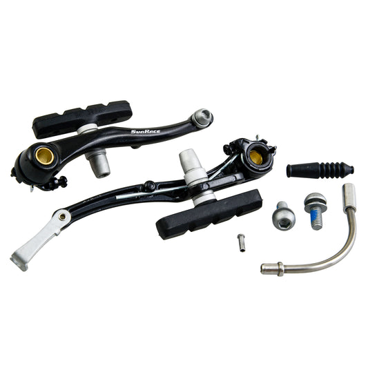 Sunrace black aluminum VTT/city v-brake caliper rear 110mm 135° elbow