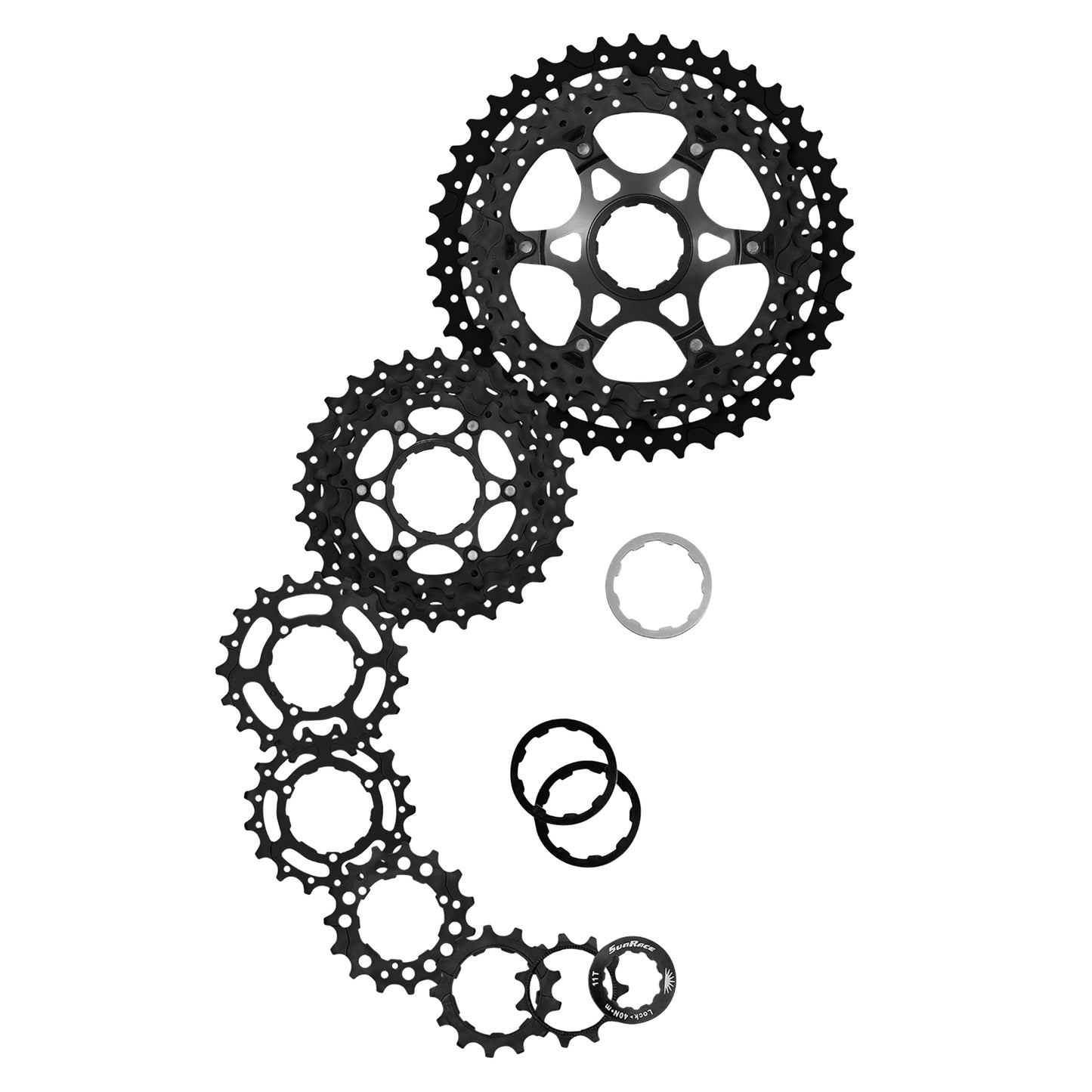 Cassette 11v. Sunrace rs3 11-32 route pour Shimano noir (11-12-13-14-15-17-19-21-24-28-32)