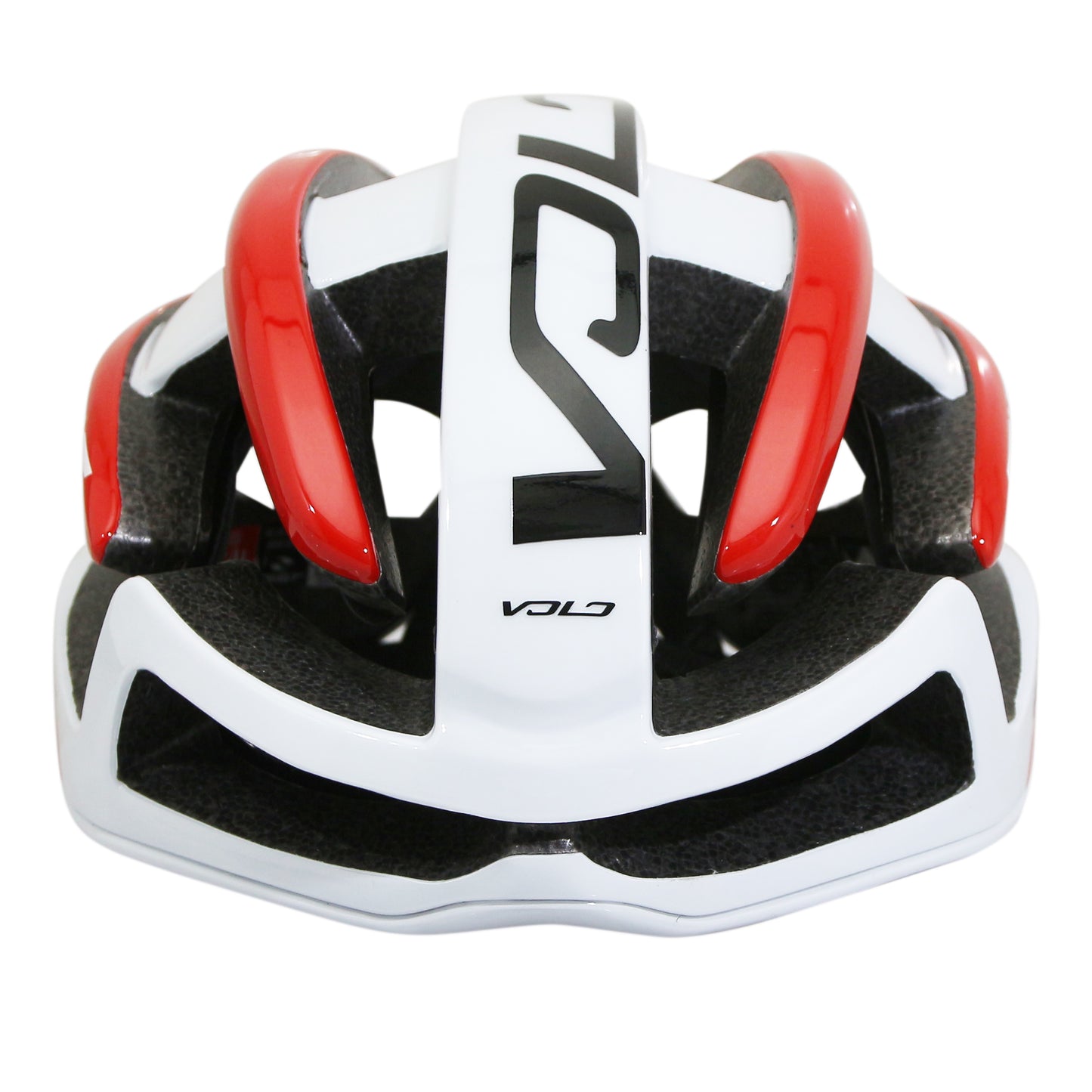 Casque vélo adulte Gist route volo blanc-rouge brillant full in-mold
