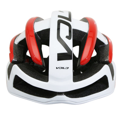 Casque vélo adulte Gist route volo blanc-rouge brillant full in-mold