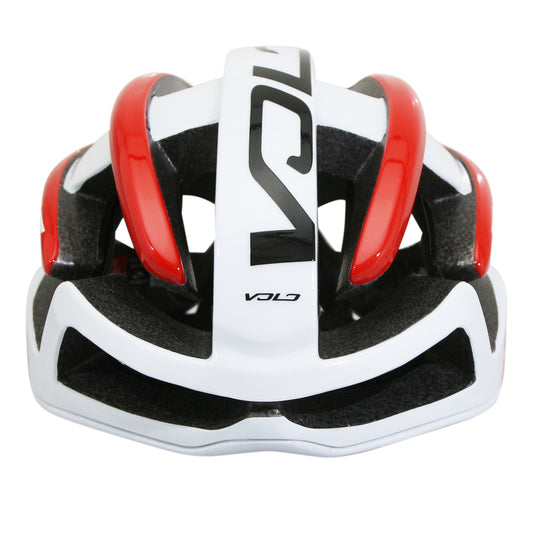 Gist Volo Adult Road Bike Helmet - Glossy White/Red, Full In-Mold