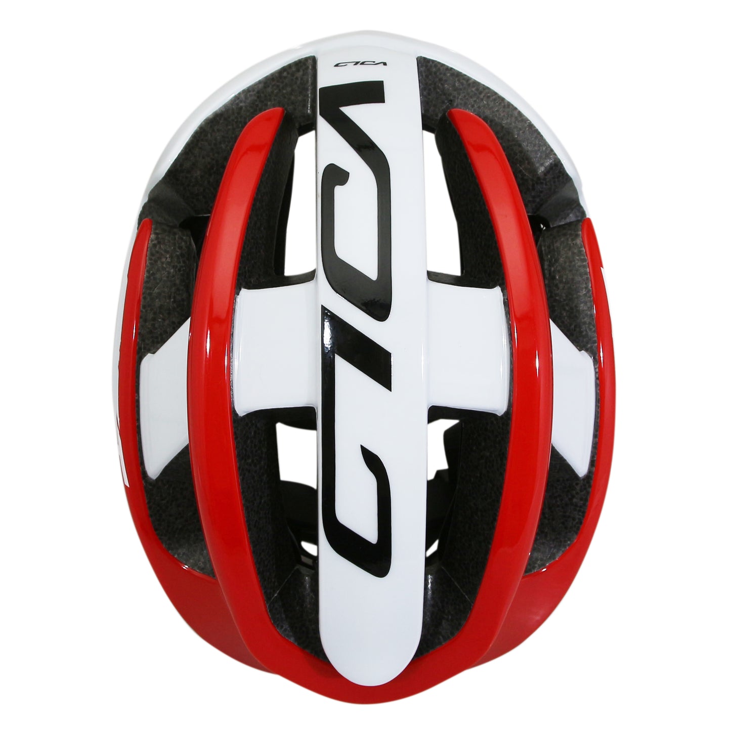 Casque vélo adulte Gist route volo blanc-rouge brillant full in-mold
