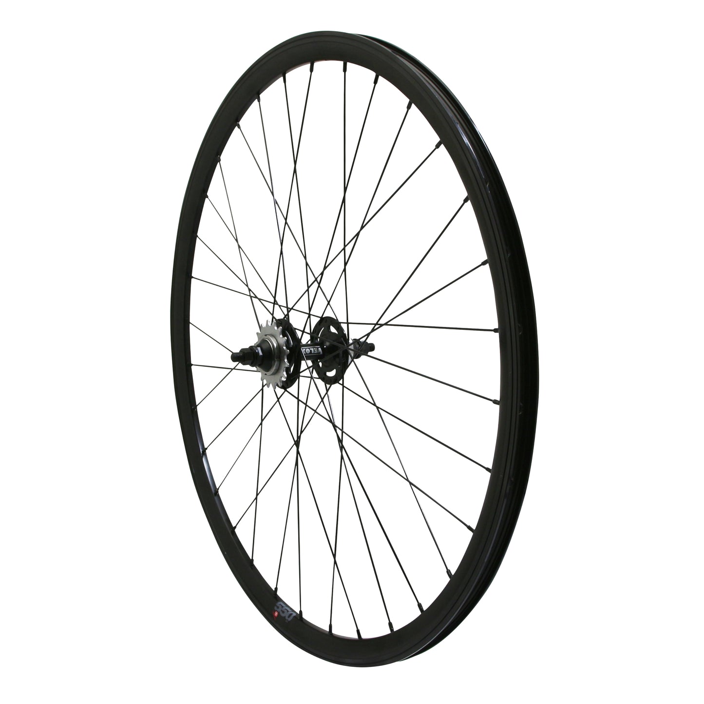 Roue PCP route fixie patin noir arrière double filetage pignon 16DTS