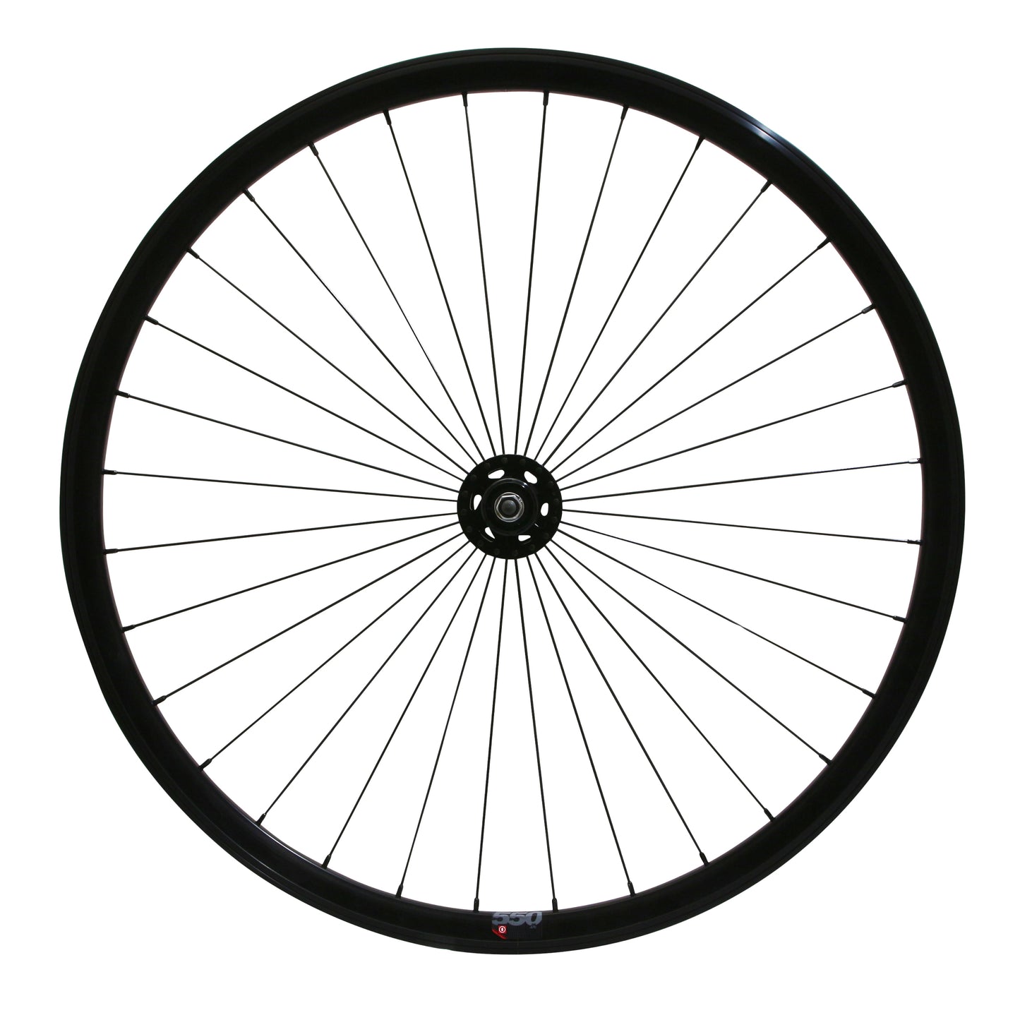 Roue PCP route fixie patin noir avant écrous jante 17C profil 28mm