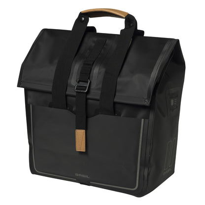 Basil Urban Dry Shopper Black Right/Left Waterproof 20L 32x15x37cm Rear Pannier