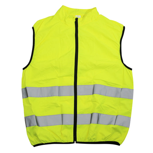 Adult premium yellow zip safety vest
