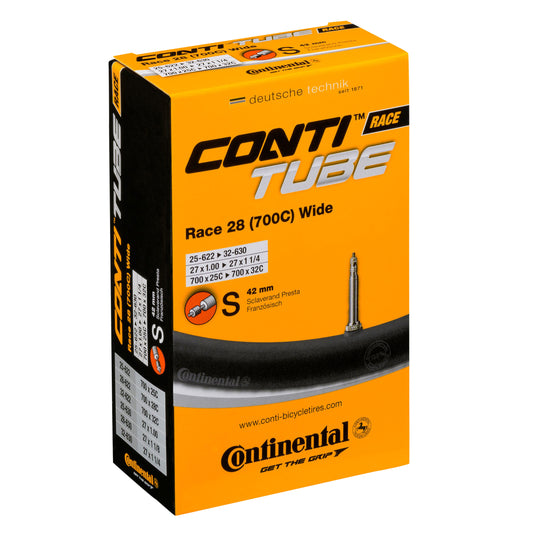 Chambre à air vélo 700 x 25-32 Continental valve presta obus démontable