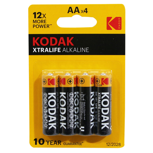 Pile Kodak LR06 AA alcaline Xtralife 1.5V vendues par 4