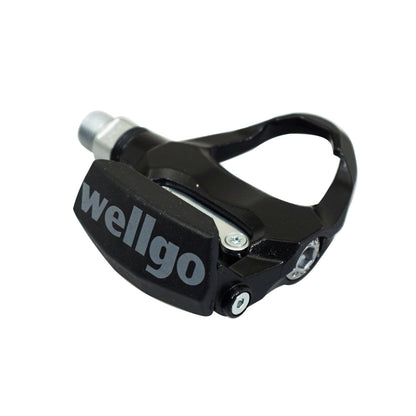 Wellgo R344 automatic road pedals, black aluminum + cleats