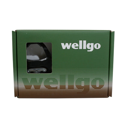 Wellgo R344 automatic road pedals, black aluminum + cleats