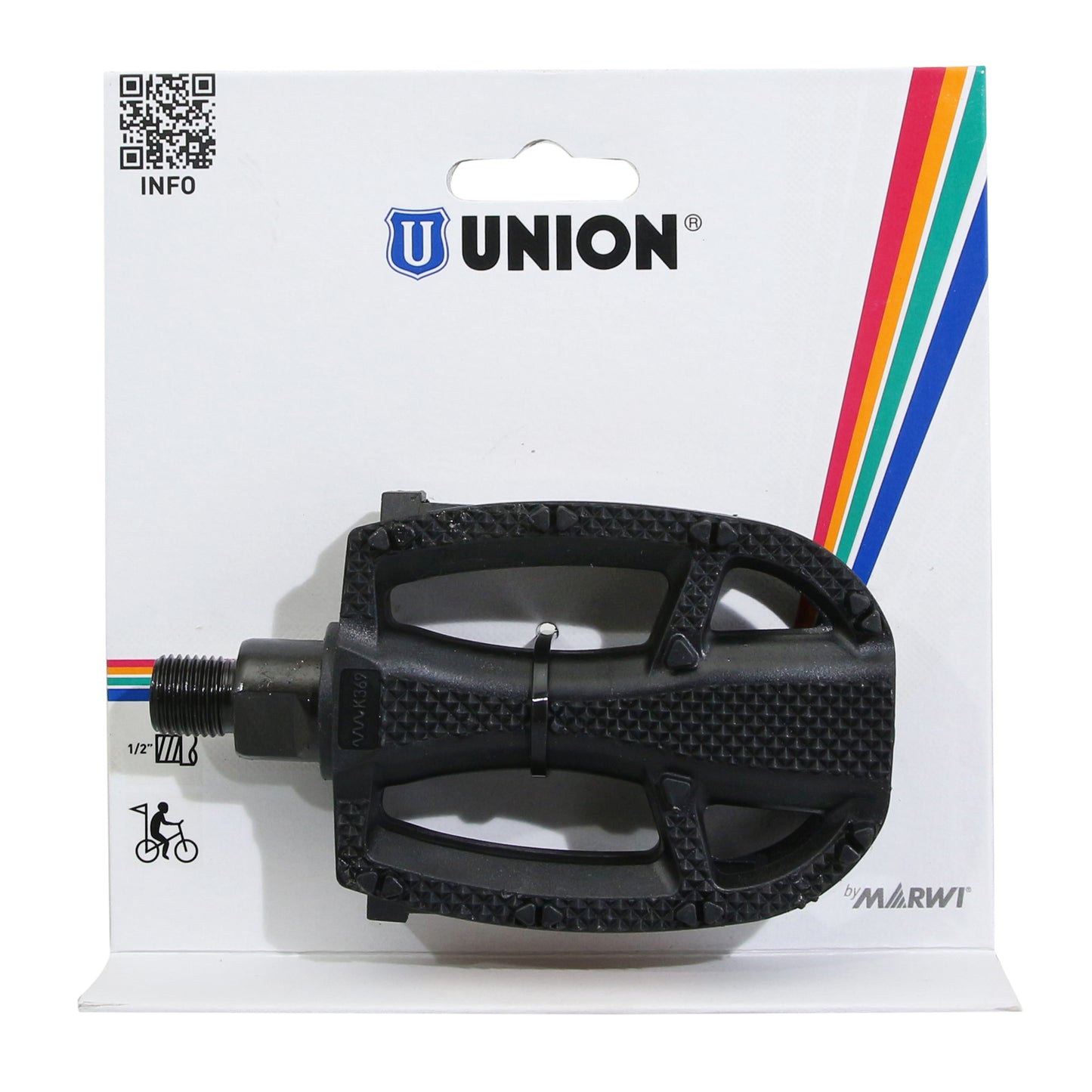 Pédale VTT Marwi junior SP-481 noir 1/2