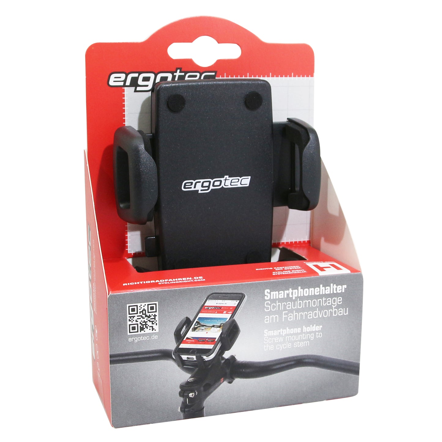 Ergotec Smartphone-Mobile Phone Holder, Headset Cap Mount, Adjustable Width from 60 to 80mm