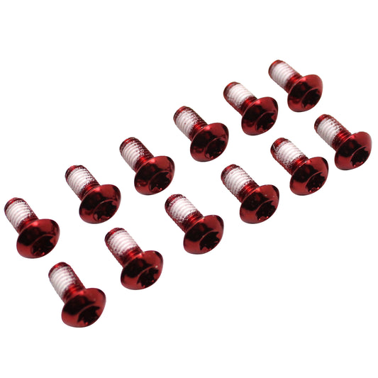 Vis de fixation disque de frein diam 4x10mm torx T25 rouge 12 pièces PCP