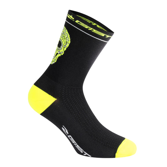 Chaussettes Socquettes Été Gist Crâne Noir Jaune Fluo Hauteur 18cm