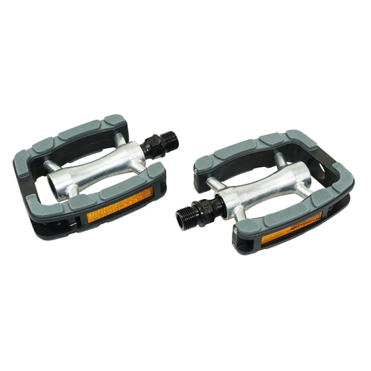 Pedal City Premium Newton aluminum silver black 9/16