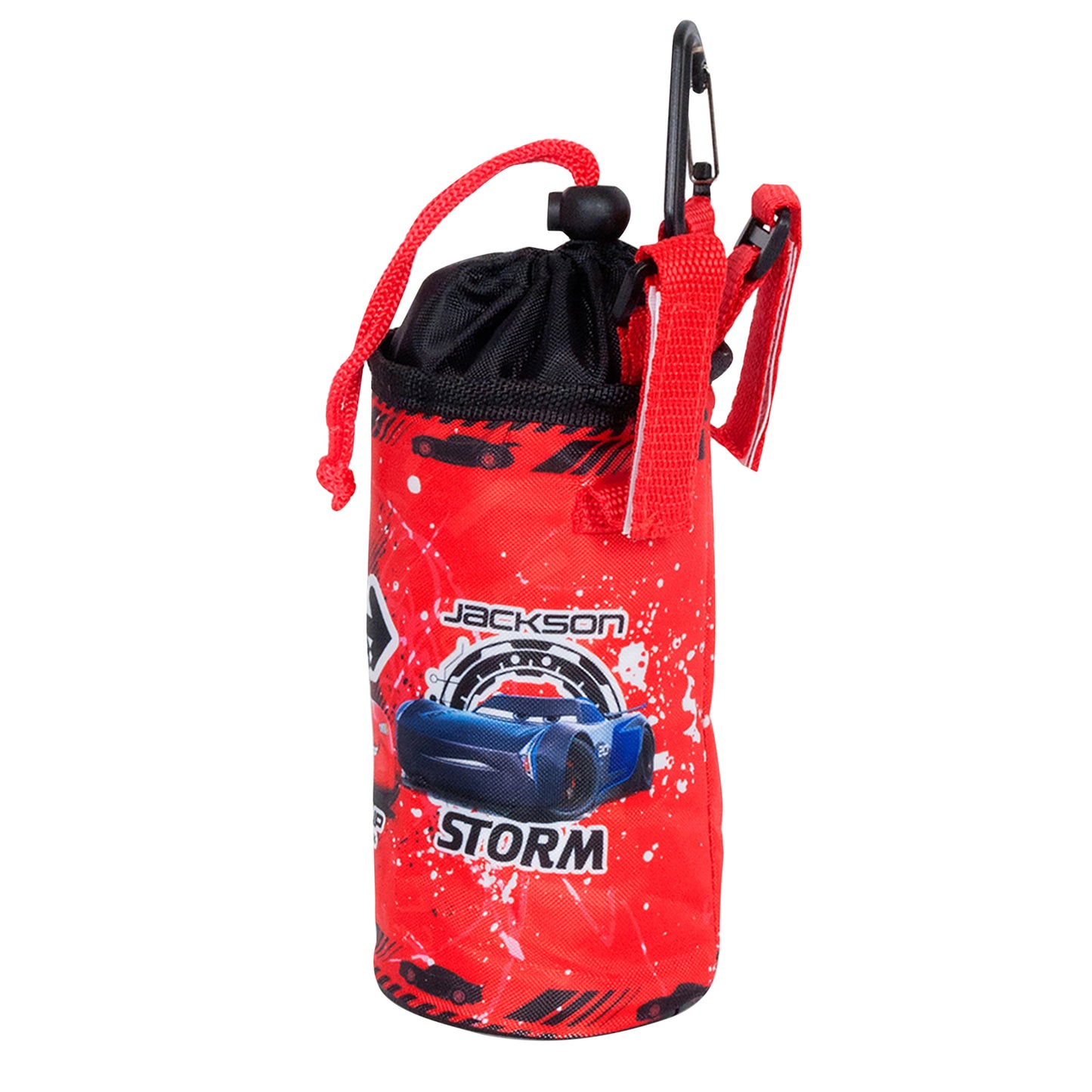 Disney Cars red child's bottle cage with Velcro handlebar attachment