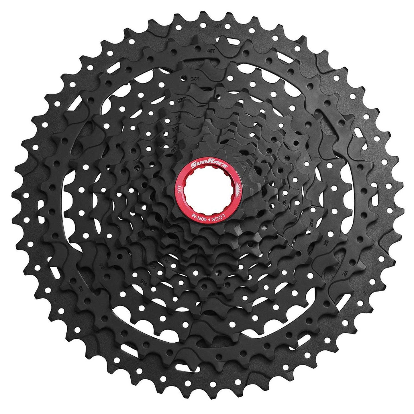 Cassette 11v. Sunrace mx9 10-46 VTT corps xd métallique argent - livré avec adaptateur -