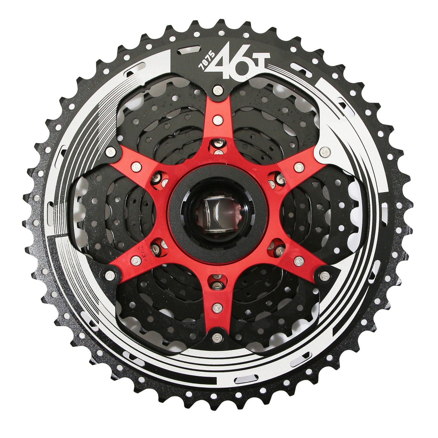 Cassette 11v. Sunrace mx9 10-46 VTT corps xd métallique argent - livré avec adaptateur -