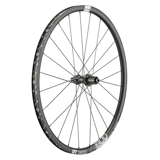 Gravel disc wheel 700 DT Swiss G1800-25 rear centerlock Shimano 11-10 speed cassette tubeless ready thru axle 12-142mm black rim 24C