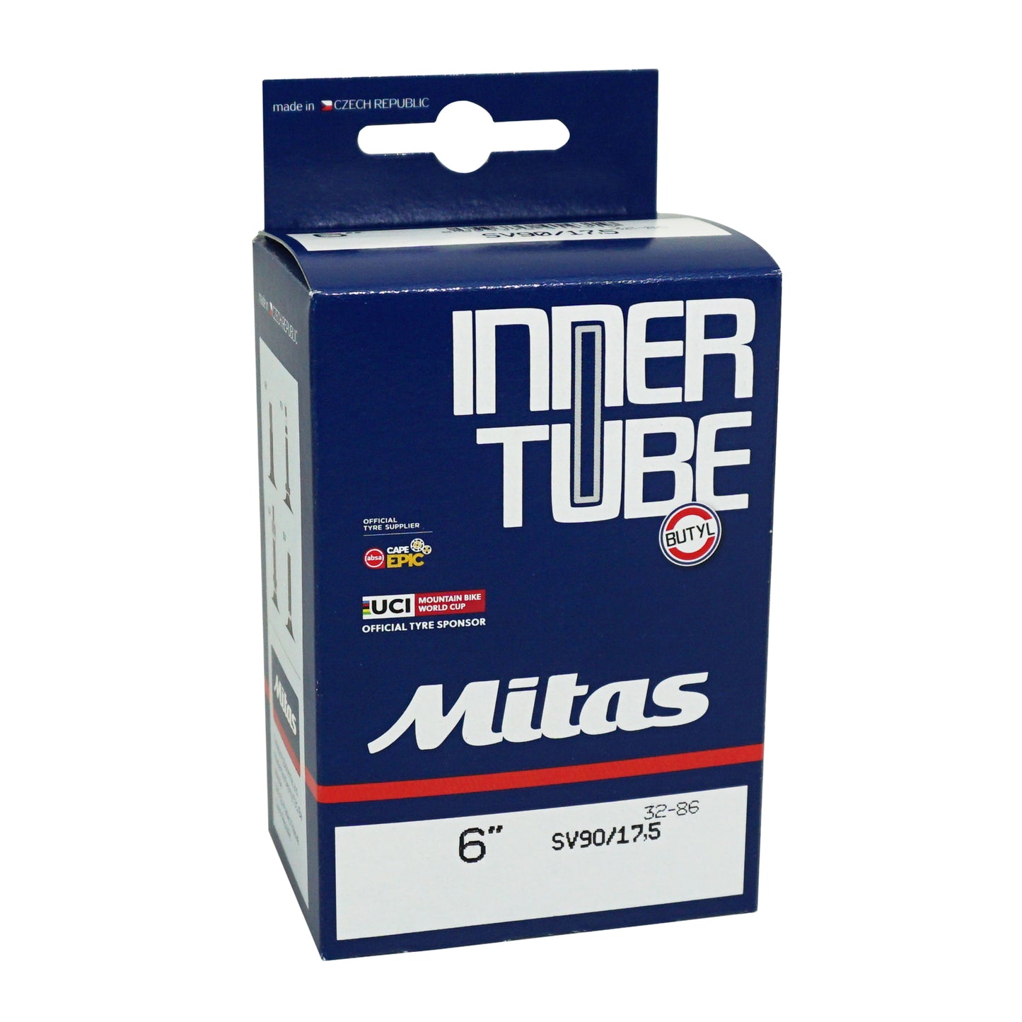 Rubena pushchair inner tube 6 x 1 1-4 standard bent valve 90° and 17° direction of movement (32-88)