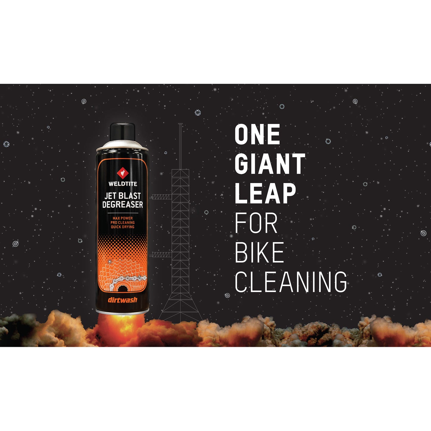 Weldtite Jet Blast Drivetrain Degreaser (500ml Aerosol)