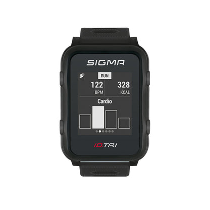 Montre Gps cardio Sigma id.tri noir fréquence cardiaque au poignet - mode compétition et entrainement