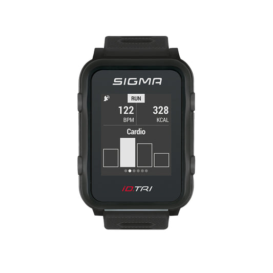 Montre Gps cardio Sigma id.tri noir fréquence cardiaque au poignet - mode compétition et entrainement