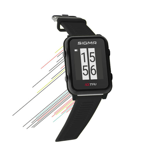 Montre Gps cardio Sigma id.tri noir fréquence cardiaque au poignet - mode compétition et entrainement