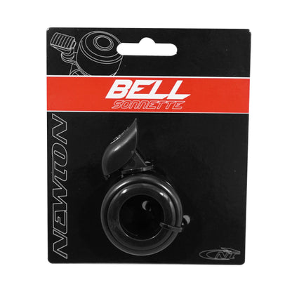Sonnette Newton Ping Mini alu noir fixation cintre