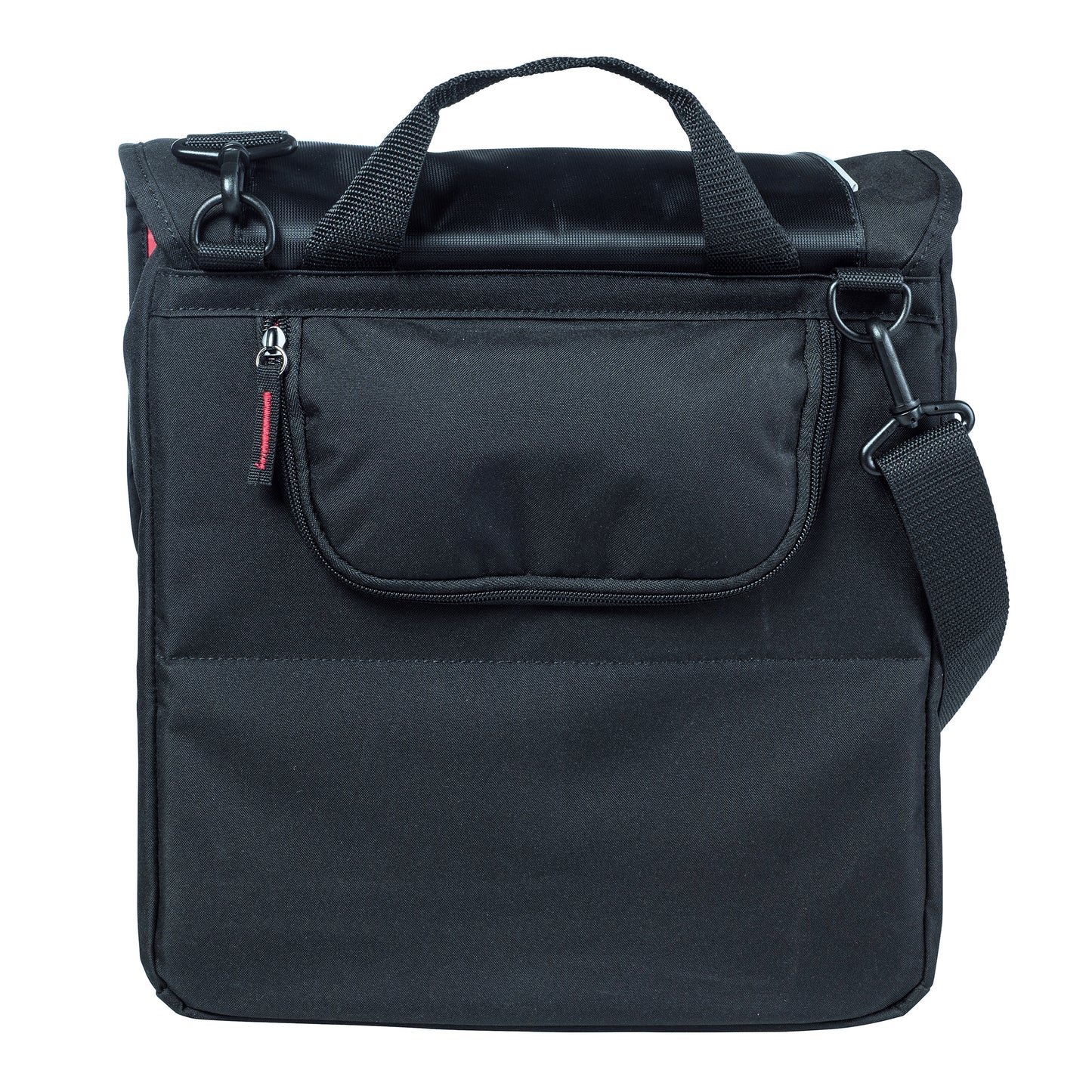 Sacoche arrière vélo latérale Basil sport droit-gauche avec protege pluie 18l noir fixation hook ON sur porte bagage- spécial VAE-e-bike- 31x18x31cm