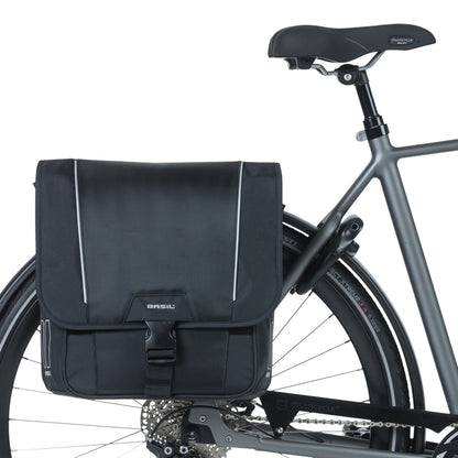 Basil Sport Design 32L Double Rear Bike Pannier Black 100% Waterproof 35x15x43 cm