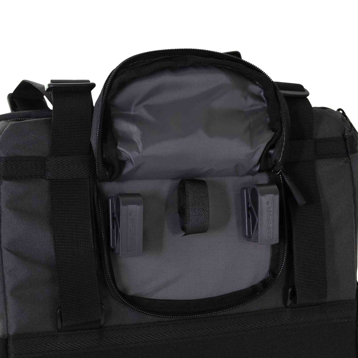 Sacoche arrière vélo latérale shopper xl noir-gris waterproof fixation porte bagage avec hook-on 20l 32x16x37cm