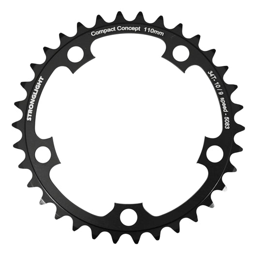 Plateau route Stronglight Dural D110 34D int Shimano noir 8-9V