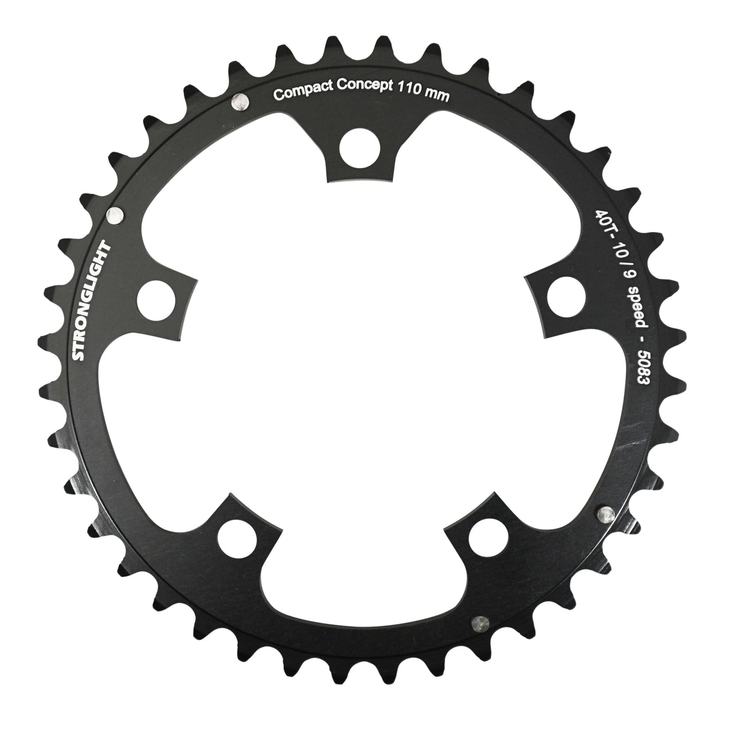 Stronglight Dural D110 36T inner Shimano 8-9 speed chainring black