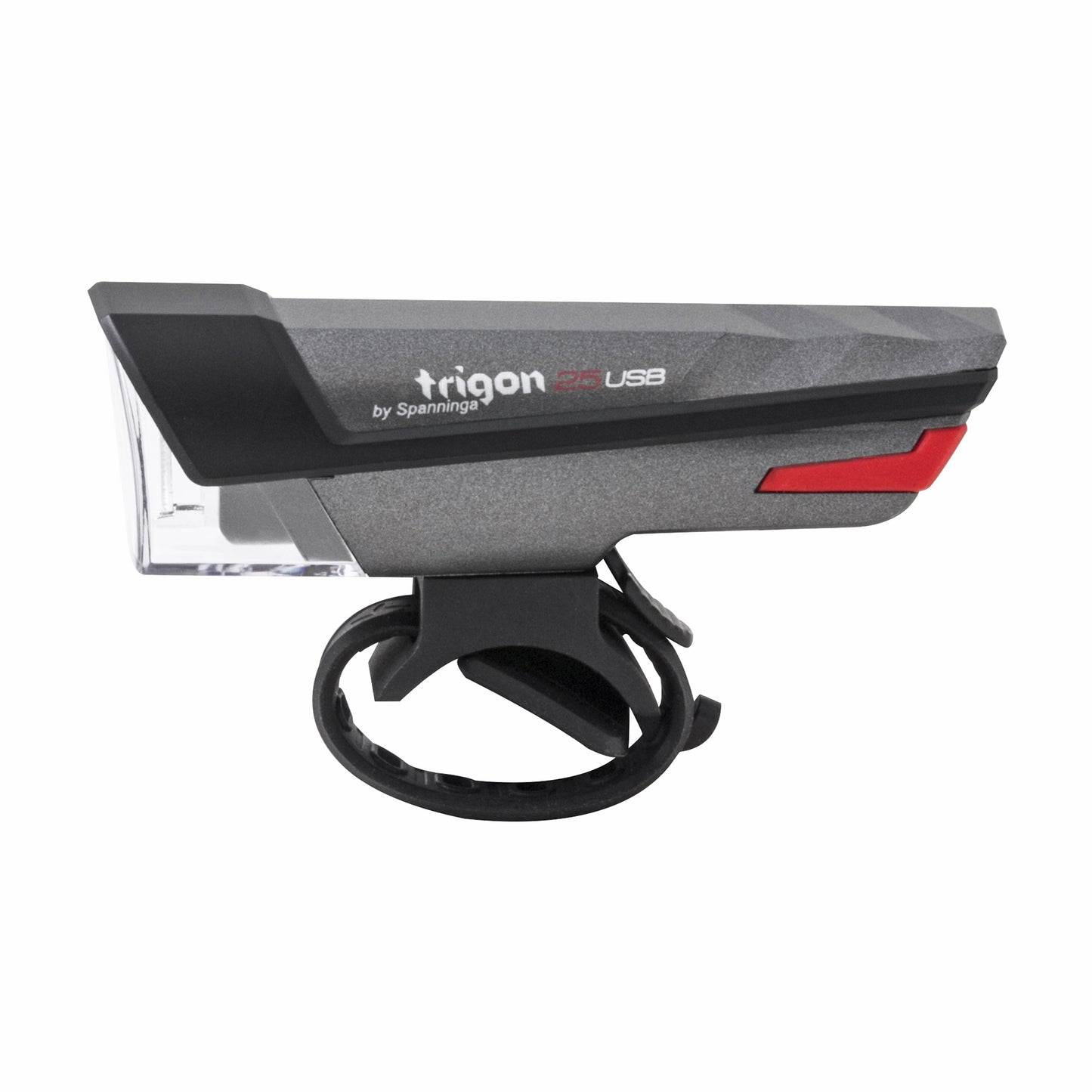 Spanninga trigon 25-pyro dark grey USB bike light kit - 3 functions eco, standard, and boost