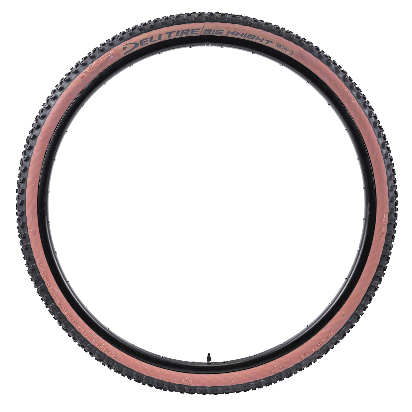 Pneu VTT 29 X 2.10 Deli TS Tanwall Noir flanc Marron renforcé Anti-crevaison (54-622) €