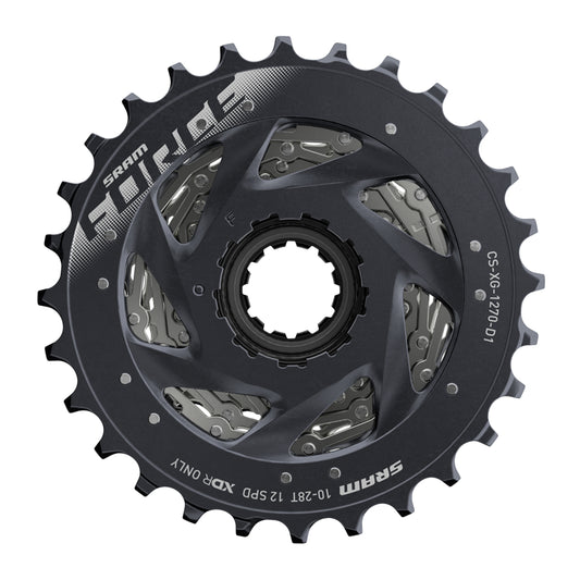 Cassette 12v. Sram axs force xg-1270 10-28 pour corps xdr (10-11-12-13-15-16-17-19-21-24-28)