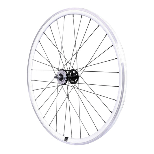 Roue PCP route fixie patin blanc arrière double filetage pignon 16DTS