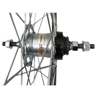 Roue PCP VTC 700x35 ER20 arrière noir double paroi moyeu Nexus 3V inox