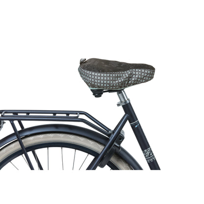Couvre-selle vélo BASIL Bohème waterproof gris 28x23 cm