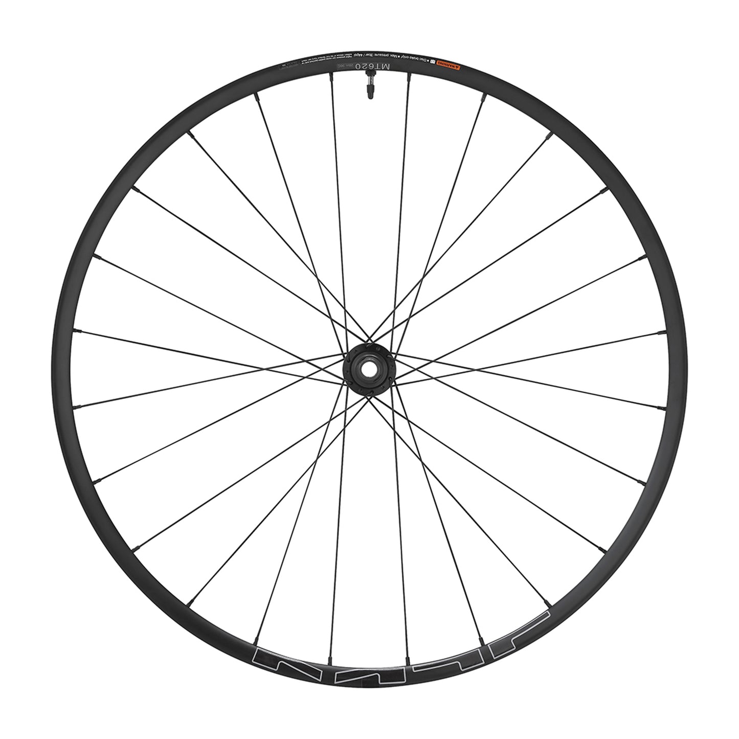 Roue VTT disque 29" Shimano MT620 Boost tubeless centerlock avant noir