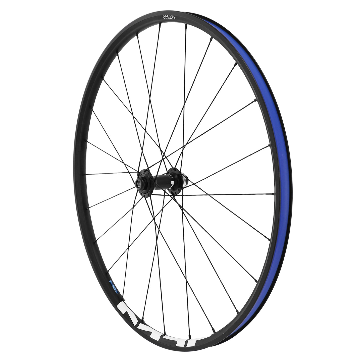 Roue VTT disque 27.5" Shimano MT500 Boost centerlock avant noir