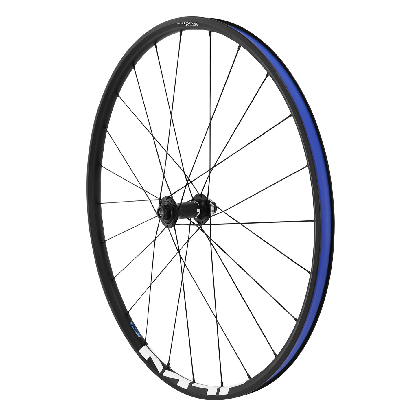 Roue VTT disque 29" Shimano MT500 Boost centerlock avant noir
